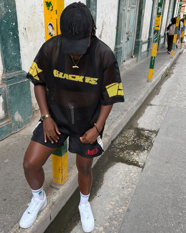 Lime Green - Black Is. Mesh Jersey! - Black Is.