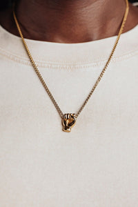 Power Fist Pendant Chain - Black Is.